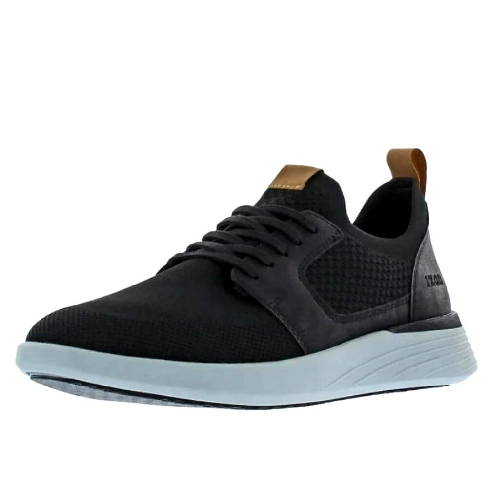 IZOD Men's 10 Slip-on Lace up Sneaker Bannister Memory Foam Shoes Black